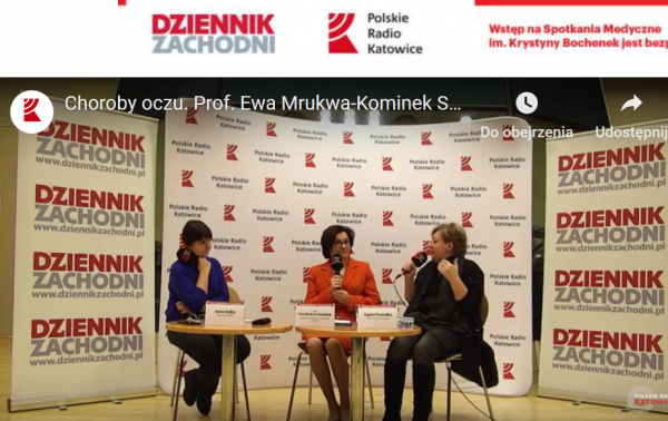 Prof. Ewa Mrukwa-Kominek gościem styczniowego programu "Spotkania Medyczne im. Krystyny Bochenek"